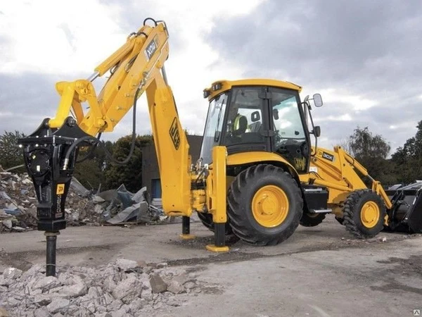 Фото Аренда гидромолота на базе экскаватора погрузчика Terex