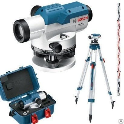 Фото Оптический нивелир BOSCH GOL 26 D Professional + Штатив BT160+Рейка GR500