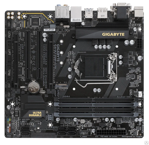 Фото Материнская плата Socket-1151 Gigabyte GA-B250M-D3H, B250 
(4xDDR4, 2xPCI-E