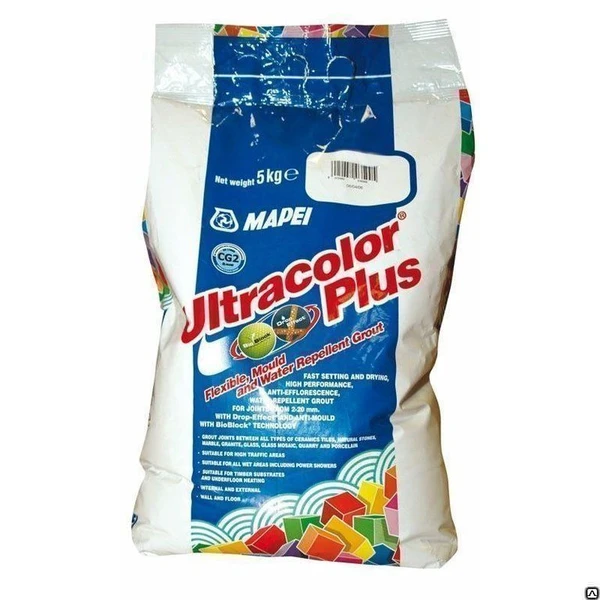 Фото Затирка Ultracolor Plus N.100 упаковка 5 кг