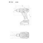 Фото №2 Винтоверт аккумуляторный BS 14.4 2х2.0Ач Li-Ion 10мм кейс Metabo 602206530