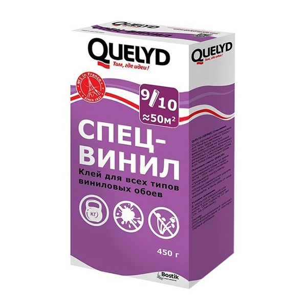 Фото Клей для виниловых обоев Спецвинил QUELYD 450г