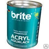 Фото Эмаль BRITE Acrylaqualack универсальная белая акриловая шелковисто-матовая