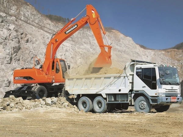 Фото Аренда экскаватора колесного Doosan и Hyundai