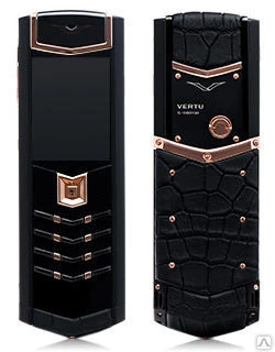 Фото Vertu Signature S Design Black PVD Red Gold Alligator сотовые телефоны