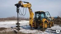 Фото Бурение грунта под сваи