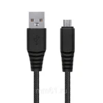 фото Кабель Smartbuy USB - micro USB, "карбон", экстрапрочный, 3.0 м, до 2А, черный (iK-30n-2)