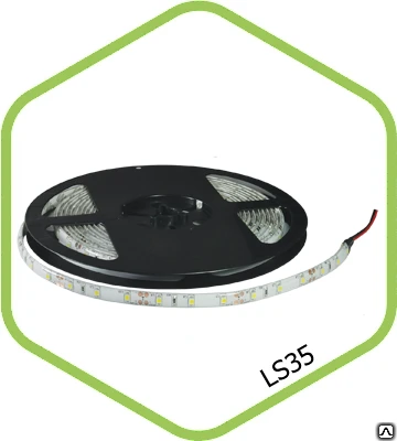 Фото Лента светодиодная LS 35G-60/33 60LED 4.8Вт/м 12В IP33 зеленая ASD