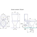 Фото №3 Унитаз-компакт Элегант