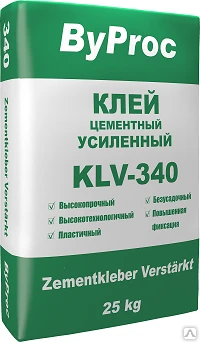 Фото Клей цементный усиленный морозостойкий KLV-340 W25 кг