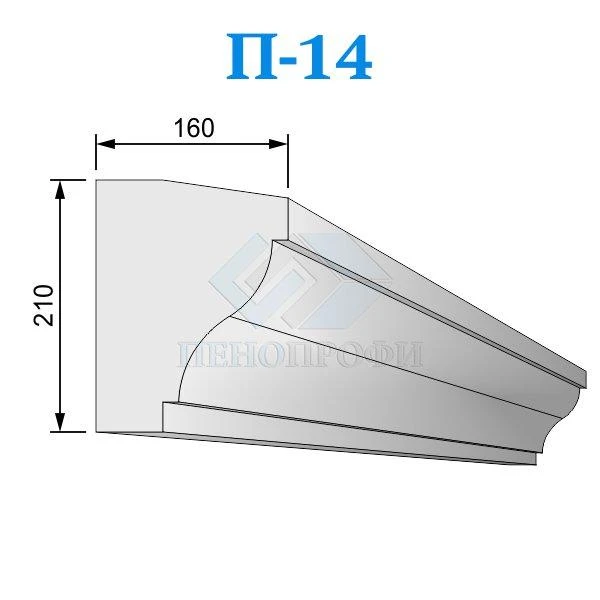 Фото Фасадные подоконники из пенопласта (пенополистирола) П-14 ПСБ-С-25Ф