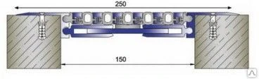 Фото Деформационные швы накладные шириной 150 мм для пола