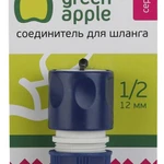 фото Соединитель-коннектор для шланга 12мм (1/2) пластик (50/200/2400) Green Apple Б0017768