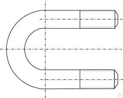 Фото Хомут на тр.ф14 по ГОСТ 24137-80 (U-болт) ст3-35, шт