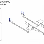 фото (Cz 27687) Шпилька M16 KW-MTZ-000.000.004.2 для фронтального погрузчика Metal-Fach Вепрь Т219