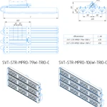 Фото №3 Промышленный светильник Модуль PRO SVT-STR-MPRO-79Вт-45x140-TRIO-C 153 Лм/Вт 36300 Лм