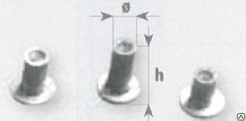 Фото Заклепка полая алюминиевая арт. 33.08