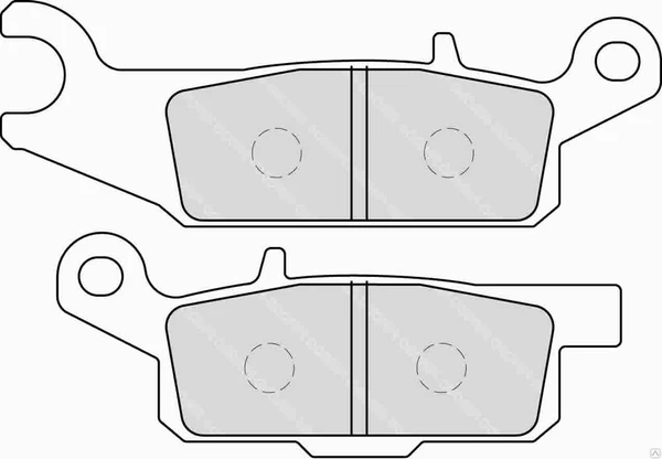 Фото Передние правые тормозные колодки YAMAHA Grizzly 550 - 700 MOTORTECH