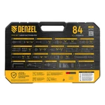 Фото №4 Набор инструментов Denzel 15802, 1/2", 1/4", CrV, S2, пластиковый кейс, 84 предмета