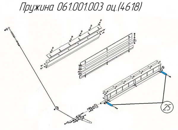 Фото Пружина 061.001.003 оц.(4618) на пресс-подборщик Metal-Fach Z-562