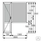 Фото Балконный блок 2000х2100 Rehau Euro в массе