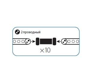 Фото Коннектор "I"-образный для Дюралайта 2W 13мм Космос KOC-DL-2W13-CI