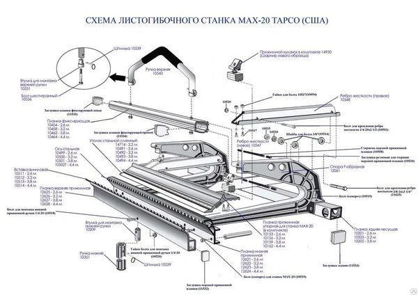 Фото Планка верхняя прижимная для станка MAX-20 3,2 м/10&#39;6