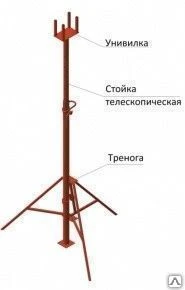 Фото Стойка для опалубки Н=3,7м откр. домкрат