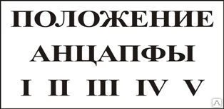 Фото Плакат «Положение анцапфы» (пластик)