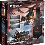 фото Гарнитура полноразмерная для ПК Defender игровые Warhead G320 черный+красный, кабель 1.8 м (64033)