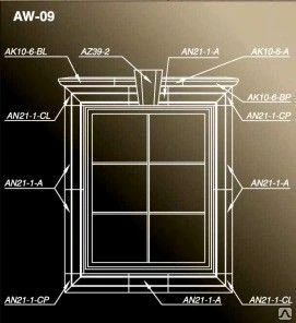 Фото Комплект обрамлений Оконный проем AW-09