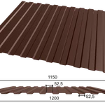 Фото №2 Профлист С-8 8017 коричневый шоколад 0,4х1200х2000