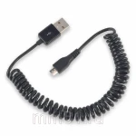 фото Кабель Smartbuy USB - micro USB, спиральный, длина 1 м, черный (iK-12sp black)/250