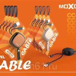 фото Кабель Moxom MicroUSB CC-42 Travel ,чехол-рулетка, 2,4А, кабель плоский 1м, черный