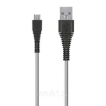 фото Кабель Smartbuy USB - micro USB, "карбон", экстрапрочный, 1.0 м, до 2А, белый (iK-10n-2 white)