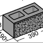фото Камень стеновой облицовочный 2-х пустотный (сквозной) «ломаный» б/ц