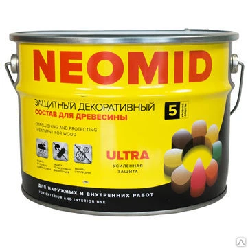 Фото ЗАЩИТНЫЙ ДЕКОРАТИВНЫЙ СОСТАВ ДЛЯ ДРЕВЕСИНЫ NEOMID BIO COLOR ULTRA 0,9 л