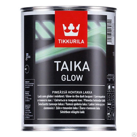 Фото Лак светящийся в темноте Tikkurila TAIKA GLOW 1