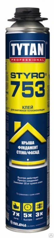 Фото Клей полиуретановый Tytan Professional Styro 753 GUN для наружной