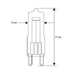 Фото №2 Лампа галогенная 40Вт капсула G9 2850К 240В прозр. Camelion 5553
