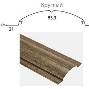 Фото Штакетник металлический Круглый PE толщина 0,45