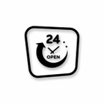 фото Наклейка «24 open». Открыто 24 часа.