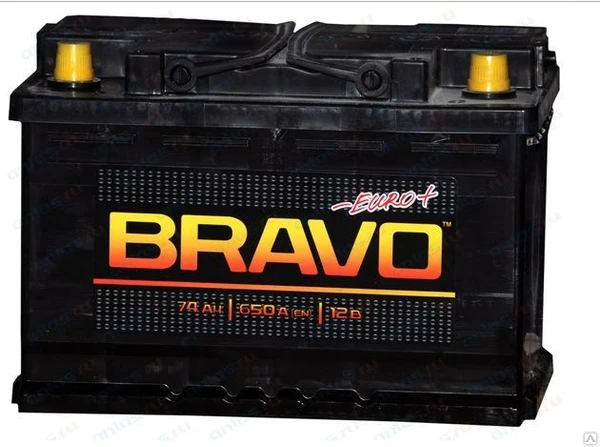 Фото Аккумулятор автомобильный "BRAVO" 74 (обратная полярность) (код 2/00005420)