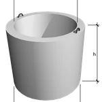 фото Кольцо колодезное 7-9 V=0.35м3 m=0.8тн