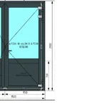 фото Дверь EIW30 из КПТ 78EI с СПД 38 (1500 х 2100) с глухим заполнением