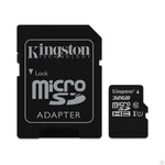 фото Карта памяти Micro-SDHC 32Gb Kingston SDC10G2/32GB Class10 + 
adapter