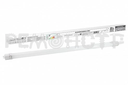 Фото Лампа светодиодная НЛ-Т8-20 Вт-230 В-4000 К-G13 1200 мм матовая стекло  непов.Народная (30/30) П