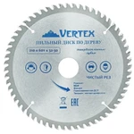 фото Диск пильный по дереву и дсп 210*32(30)мм, 60 зубов, Vertextools 210-60-32