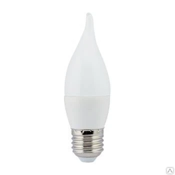 Фото Лампа светодиодная Ecola candle LED 5.3W 220V E27 2700K свеча на ветру (ком