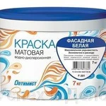 Фото №3 Краска Оптимист фасадная белая матовая, 4.5кг